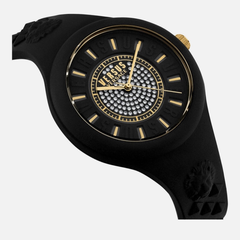 Versace Versus Black Gold Watch! New